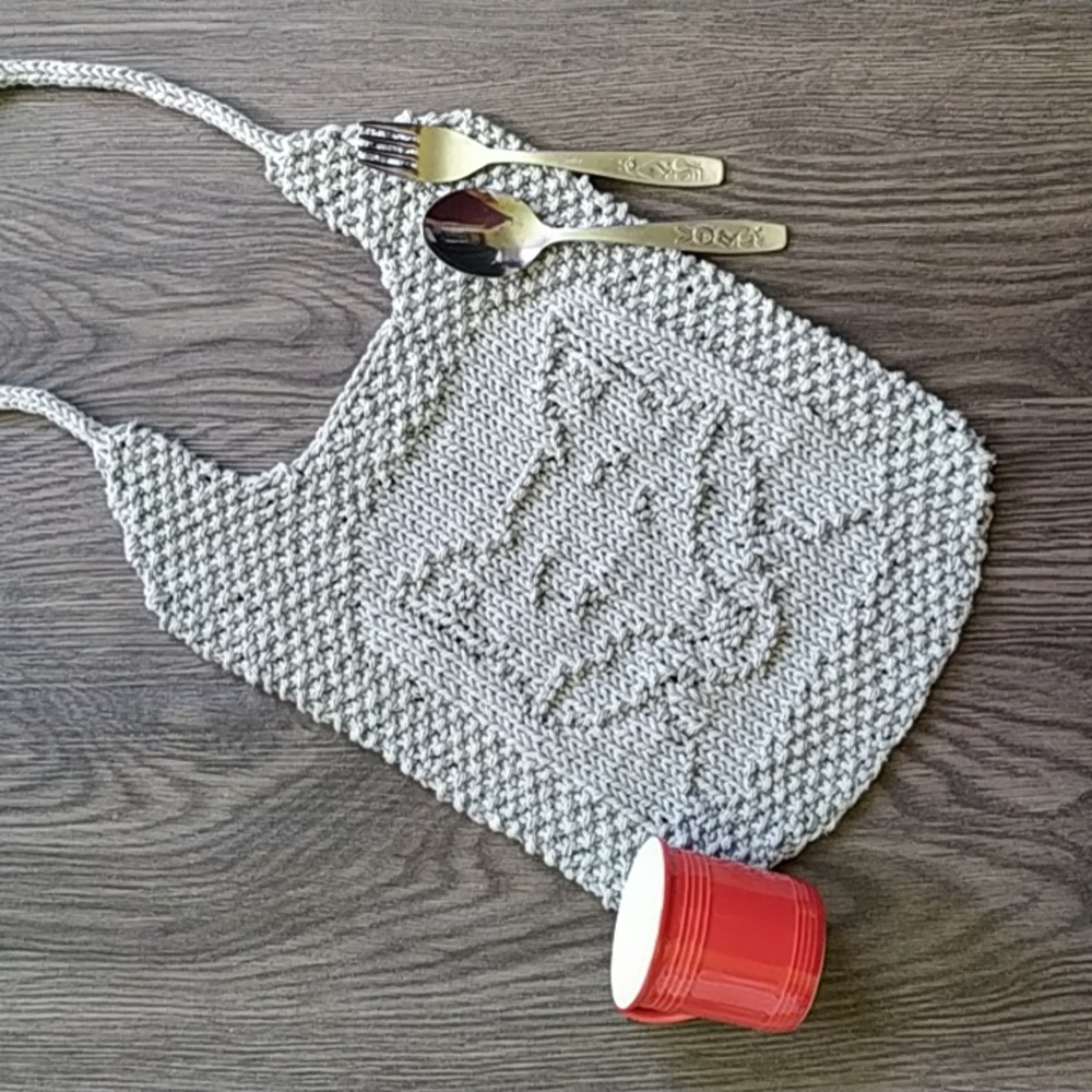 Hand Knit Fox Baby Bib 🦊